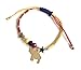 SIFRIMANIA Venezuela Tricolor Adjustable Bracelet with Map Pendant, Handmade Macrame Cord Jewelry with Gold Plated Charms and Crystal Accents