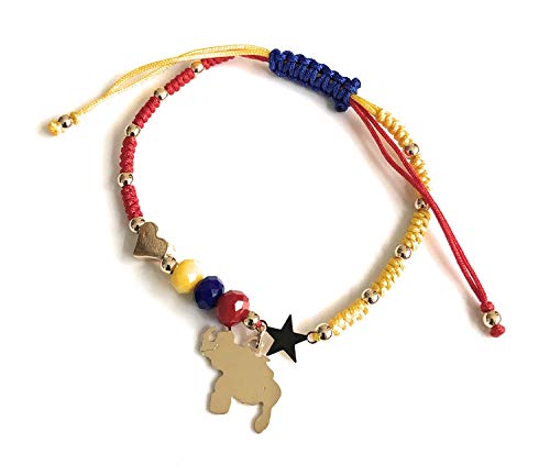 Venezuela Tricolor Bracelet Map Stars Pendants Venezuelan Gifts2