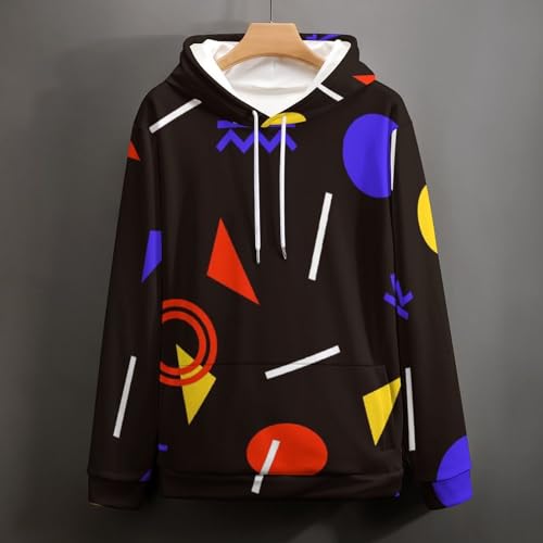 Pull géométrie colorée UMENG sweats à capuche manche longue S - 4