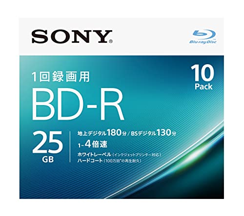 Sony ソニー BD-R 10枚入り 25GB 4倍速録画用ディスク