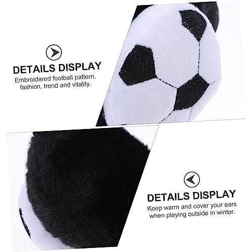 Winter Warm Plush Earmuffs for Boy Girl Practical Ear Warmers Stylish Football Design Comfortable Outdoor Ear Covers for All-day Wear Boys and Girls4