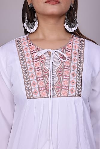 Image of Women's Casual Floral Printed Shirt | Button-Down Collar Three-Quarter Sleeve Top | Stylish Trendy Printed Shirt for Women | Relaxed Fit Cotton Shirts | Western Style Tops