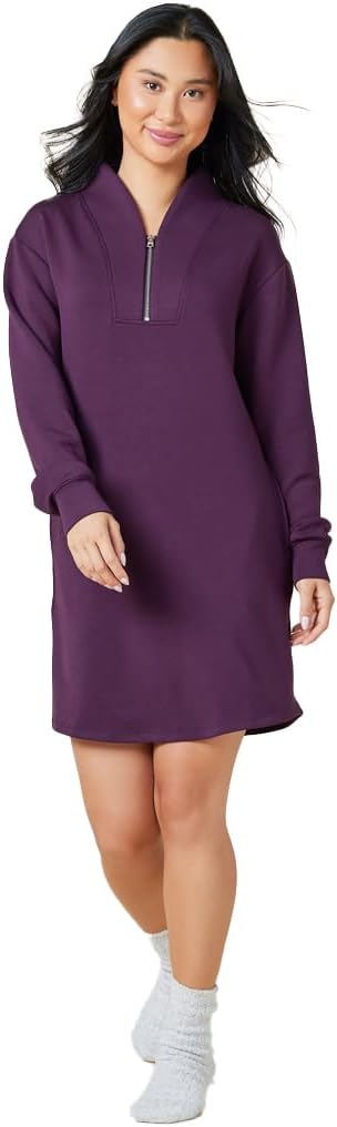 Softies Athleisure DreamTech 35" 1/4 Zip Tunic Lounger