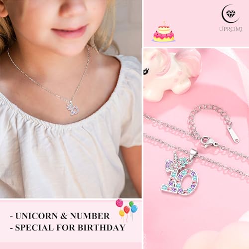 UPROMI Birthday Gifts for 3-12 Year Old Girl Unicorn Necklace, Birthday Gifts for Daughter/Granddaughter/Niece4