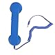 Strahlenfester Retro-Telefonhörer, Multifunktionaler Handy-Empfänger, Kabelgebundener Telefonhörer-Empfänger mit 3,5-mm-Soundstecker für Smartphone-Computer (Blue)