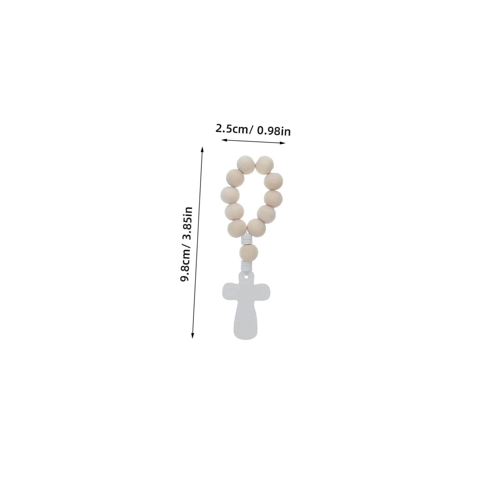 NOLITOY 40 Satz Rosenkranzarmband zur Taufe mit Glatten Perlen und Netzbeuteln Religiöse Armbänder als Geschenk für Babyparty und Erstkommunion