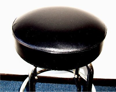 Custom Grafix Black Slip-on Bar Stool Cover 12-15 inche Diameter (14