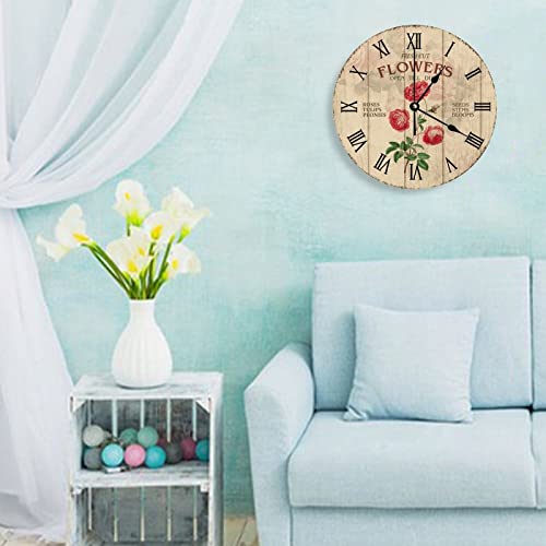 Horloge murale rétro silencieuse pour chambre et bureau sans bruit - 5