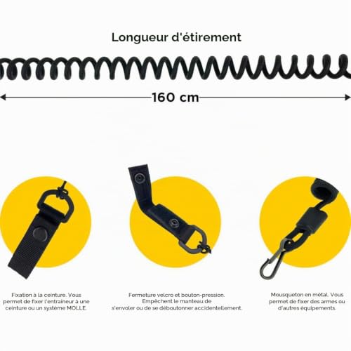 EdcX Paracord Tactical Lanyard fabriqué en Ukraine, Corde Enroulée, Porte-clés élastique Paracord – vue 5