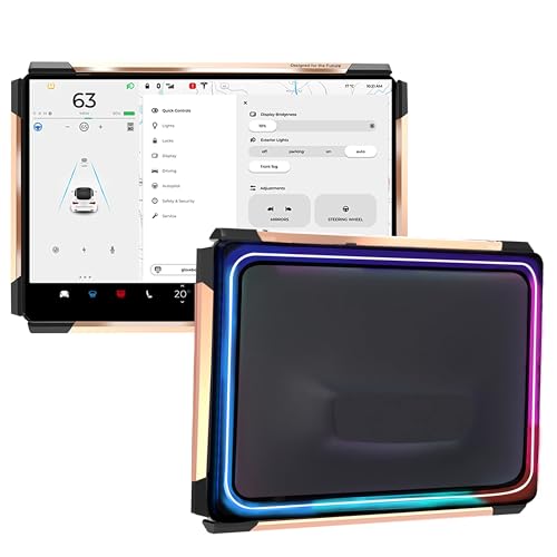 Pantalla protectora de metal oro rosa para viajar de noche en Tesla Model Y y 3