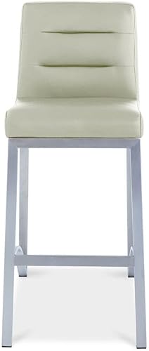 Miniatura 4 de Zuri Furniture Lynx Taburete de bar contemporáneo con base de metal, color gris