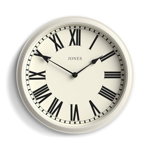 JONES CLOCKS® Hackney Wall Clock | Classic Roman Numeral Clock