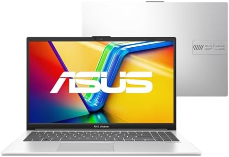 Notebook ASUS Vivobook Go 15, Intel Core i3 N305, 4GB, 128GB SSD, W11 Home, Tela 15.6" FHD Cool Silver - E1504GA-NJ440W