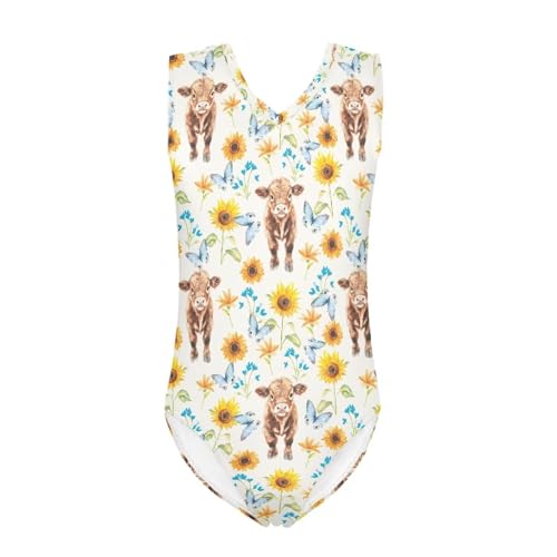 Image of Swimsuits for Girls 3-14 Summer Kids Bathing Suits Gymnastics Leotards One Piece Swimwear