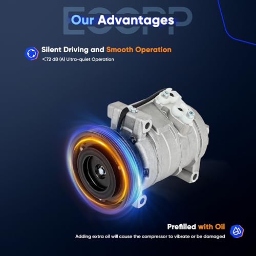 Image of AC Compressor 2005-2010 for Chrysler 300 for Jeep Grand Cherokee 5.7L 6.1L | Fast Cooling A /C Compressor with Clutch