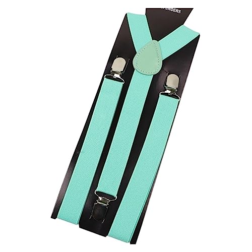 Skinny Belts, Solid Color Man's Belt Suspenders Polyester Y-Back Braces Adjustable Elastic4