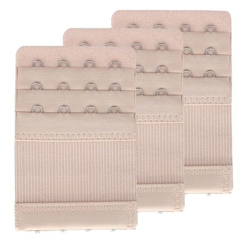 SAMGU Bra Extenders 4 Hooks Women's Soft Stretchy Bra Extension Strap, 3 Pieces