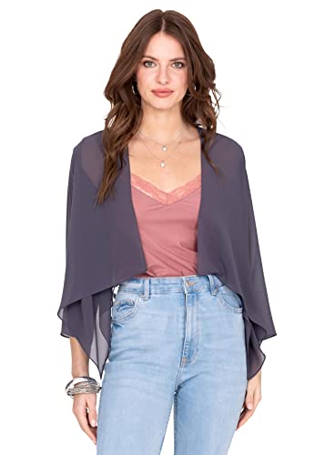 Bolero de gasa transparente likemary chaqueta de fiesta con caída premium