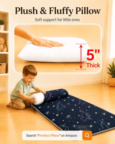 Image of Primlect Toddler Nap Mat with Pillow, Thickened Extra Large Sleeping Bag