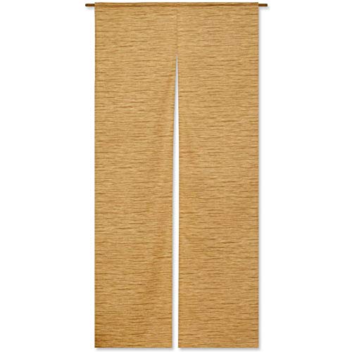 Omi Jofu ramie indigo kasuri noren doorway curtain, hand-woven in Shiga near Lake Biwa, with crepe shibo texture