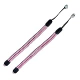 Improved Replacement Wrist Wraps for Oculus Quest 2 Gen Controller, Reflective Hand Straps with Resin Black Stopper, Replacement Adjustable Wrist Lanyards for Oculus Controller(Pink)