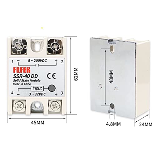 Relé SSR-25DD monofásico sin piezas móviles para evitar fallos por chispas 4