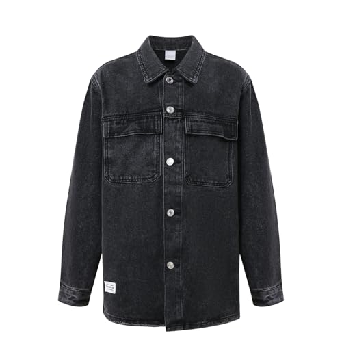 Boys' Denim Jacket Outerwear Button Multiple Pockets Fashion Jacket 6-14 years