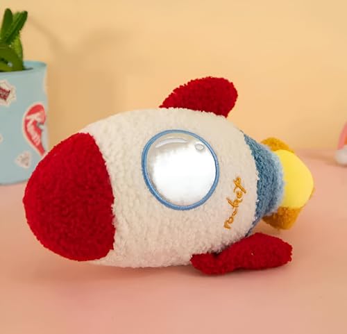 Image of Tickles Rocket Soft Stuffed Plush Toy for Kids Boys & Girls Birthday Gifts (Size : 20 cm Color: Red)