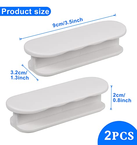 worahroe Selbstklebende Türgriffe 2er Pack, Schrankgriffe Balkontürknöpfe Kunststoff Selbstklebende Möbelgriffe für Fenster Glastüren Schubladen Weiß