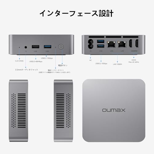OUMAX ミニpc N100 mini pc の商品画像 6