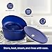 Tupperware Store Serve & Go CrystalWave Bowl with Colander and Vent, Prep, Fridge and Reheat Meals, Dishwasher and Microwave safe, BPA Free (3.8 L/16 Cups)