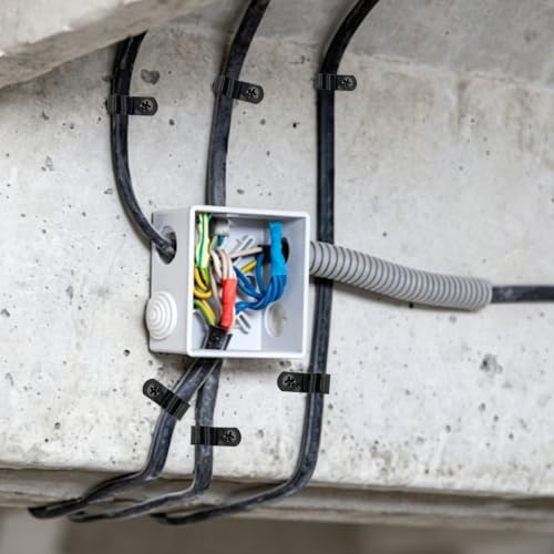 Abrazadera de cable tipo R de 10mm Geesatis para organizar cables en el escritorio 6