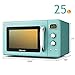 COSTWAY Retro Countertop Microwave Oven, 0.9Cu.ft, 900W Microwave Oven, with 5 Micro Power, Defrost & Auto Cooking Function, LED Display, Glass Turntable and Viewing Window, Child Lock