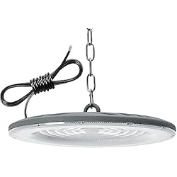 Lamparas De Sal Bahia Blanca Jefedana 200W UFO LED Lámpara de Alta Bahía,UFO LED Taller Lámpara,20000LM 6500K Blanco Frío IP65 Impermeable LED Foco Interior LED Iluminación de Almacén con Blanco frío Para Garaje,Fábrica,Taller