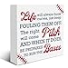 Baseball Sign Inspirational Baseball Wood Box Sign Baseball Player Lover Fans Home Shelf Tabletop Decor 5 X 5 Inches