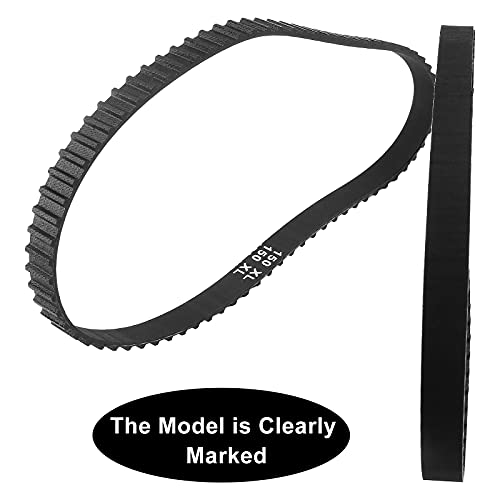 Qjaiune 2Pcs 150Xl 037 Timing Belt 75 Teeth Black Cogged Rubber Geared Belt 10Mm Cog Drive Belt (150Xl037) #TOP2