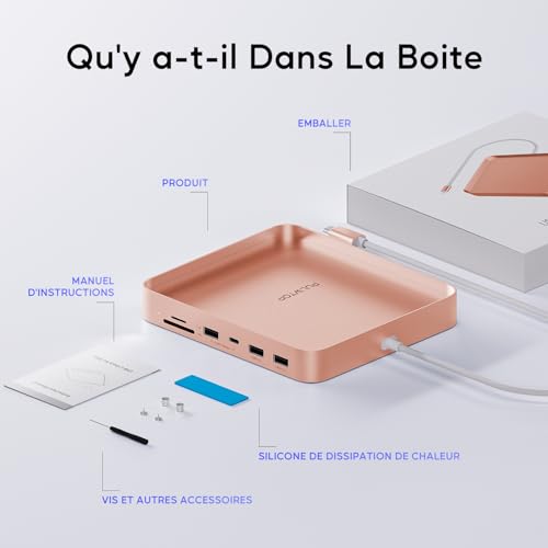 HUB USB C pour iMac 24" booste votre bureau avec lecteur SD et extension SSD M.2