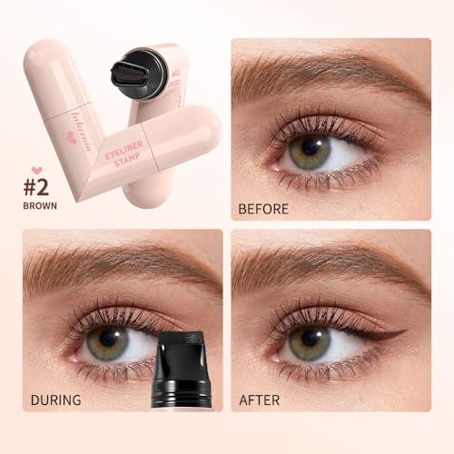 Delineador de ojos con sello doble punta negro miniatura 7