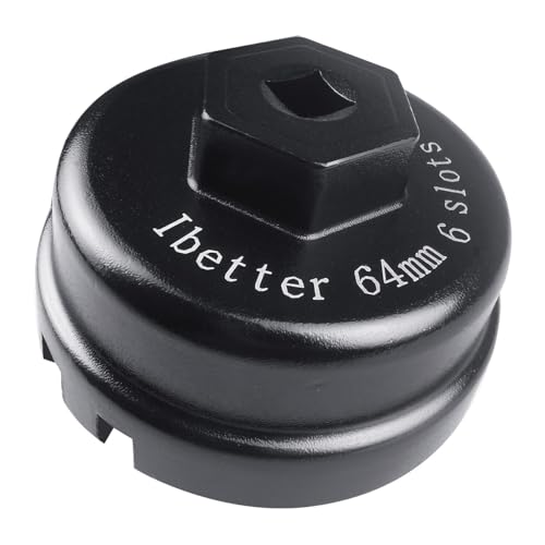 Ibetter 64mm 14 Flute 6 Slots Oil Filter Wrench Tool for Toyota...