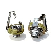 🎸【Professional TS Mono Jack】Engineered for musicians, this is a standard 1/4" TS (Tip-Sleeve) mono jack socket. The solid brass construction with a durable nickel plating ensures optimal signal transfer, minimal noise, and long-term reliability for y...