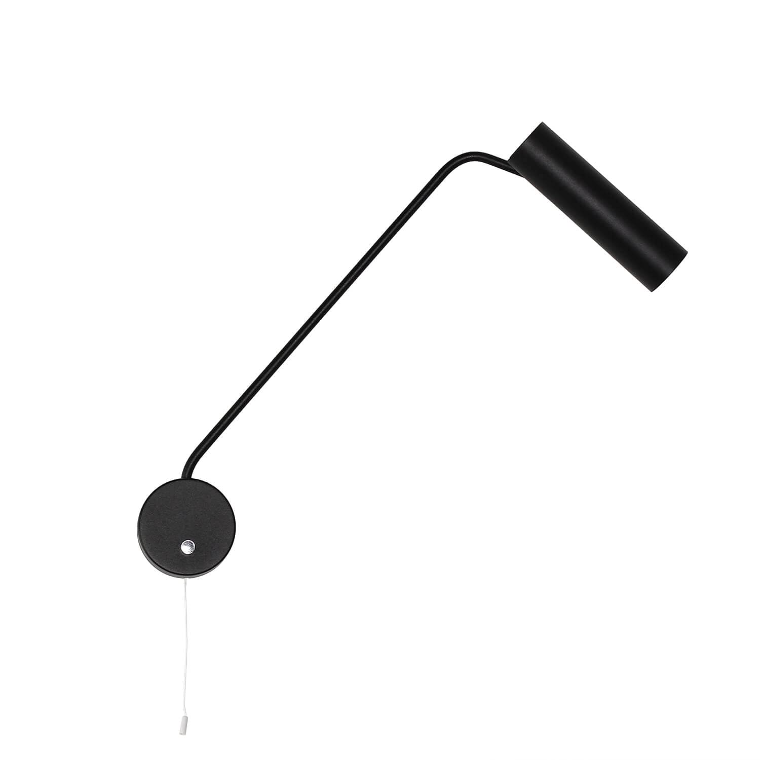 Licht-Erlebnisse Wandleuchte Metall Schwarz Wohnzimmer Flur Schlafzimmer H:45 GU10 max. 35 Watt Schalter Zylinder Modern flexible Wandlampe Innen EYE