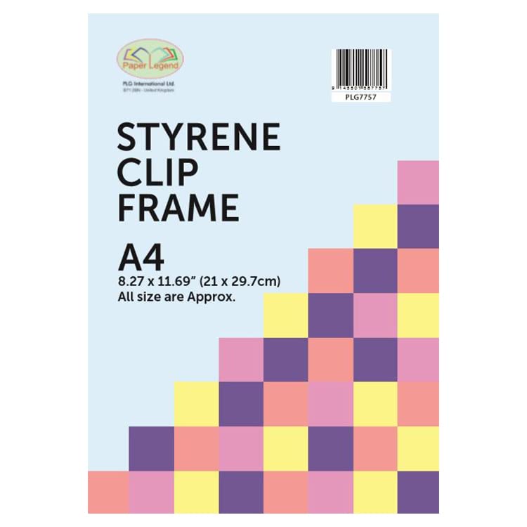 Styrene Front Wall Mountable Frameless Clip Frame Picture Frame Photo Frame Poster Frame For Home, Office Classic (A4)