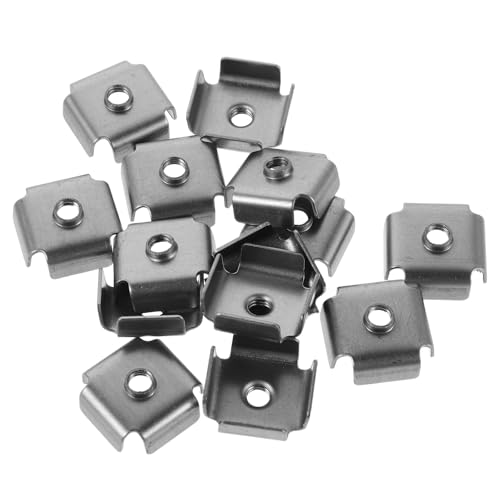 Inserts filetés M6 carrés 25x25 mm Alipis en acier pour tube de meuble x200