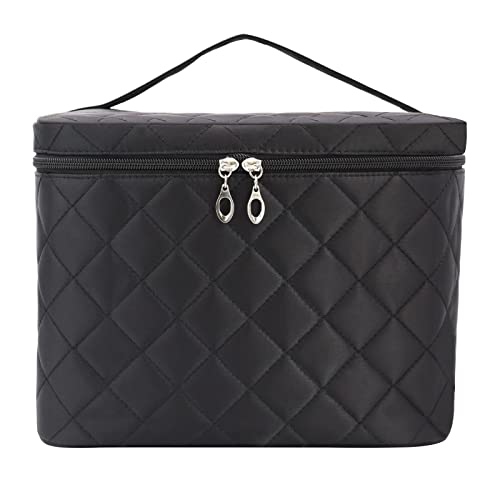 Borsa per Trucco da Viaggio Grande,Beauty Case Grande,Borsa Organizer Sacchetto Impermeabile,Cosmetici da Viaggio per Donne Ragazze (Nero)