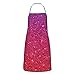 Delantales de cocina para chefs con estampado de lentejuelas degradadas para mujer, delantal de cuello con bolsillo, delantales de cocina para cocina, hornear, jardinería, unisex