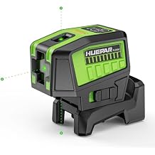 HUEPAR 3 Point Self Leveling Laser Alignment Tool with Plus Mode 98-165Ft, Laser Plumb Dots Level with 360 Magnetic Base Includes 2 AA Batteries & Hard Carrying Case - PL300G