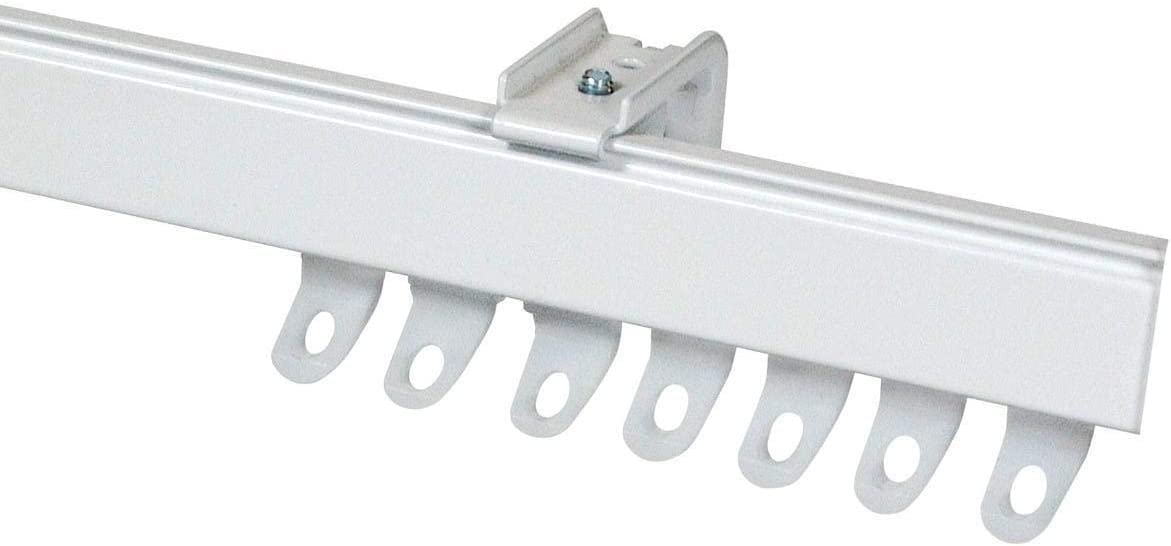 370cm Speedy White Aluminium Fineline Track Set - Curtain Track For Straight or Bay Windows