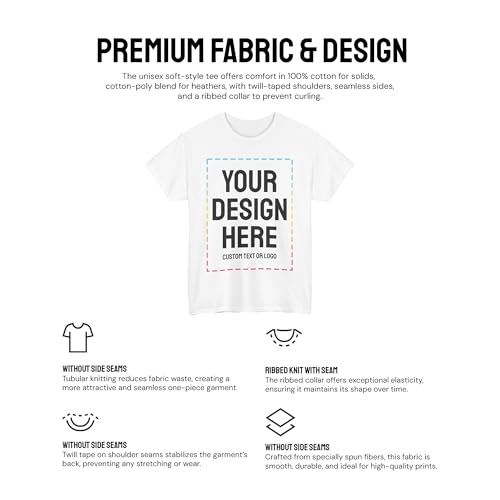 Custom Gildan T Shirts – Personalized Tees with Text, Image or Logo | Design Your Own Shirt for Men & Women | Merch on Demand3