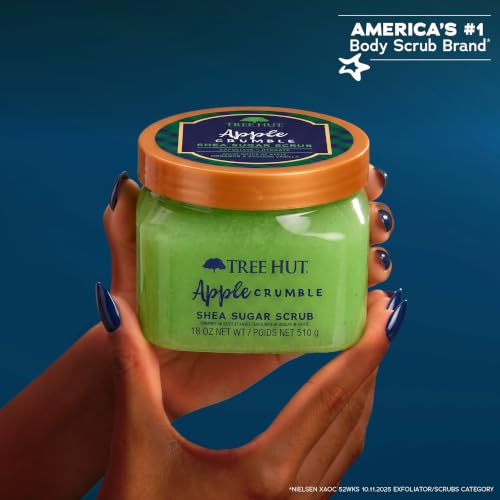 Tree Hut Apple Crumble Body Scrub, 18 Oz Exfoliating Sugar Scrub with Shea Butter - image 8