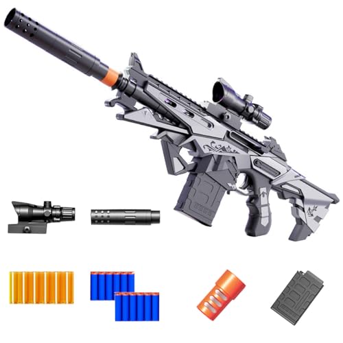 Pistola De Juguete Para NiñOs Pistola De Francotirador De Espuma Suave Con Mira TelescóPica Adecuada Para NiñOs Mayores De 8 AñOs Para Interiores Y Exteriores Regalo De CumpleañOs De Navidad Para Adul